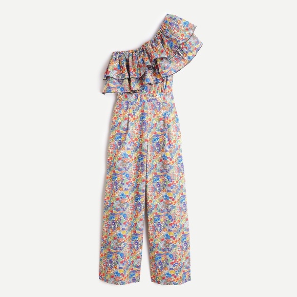 🆕{J. Crew} Liberty Print Ruffle Jumpsuit - Picture 7 of 10